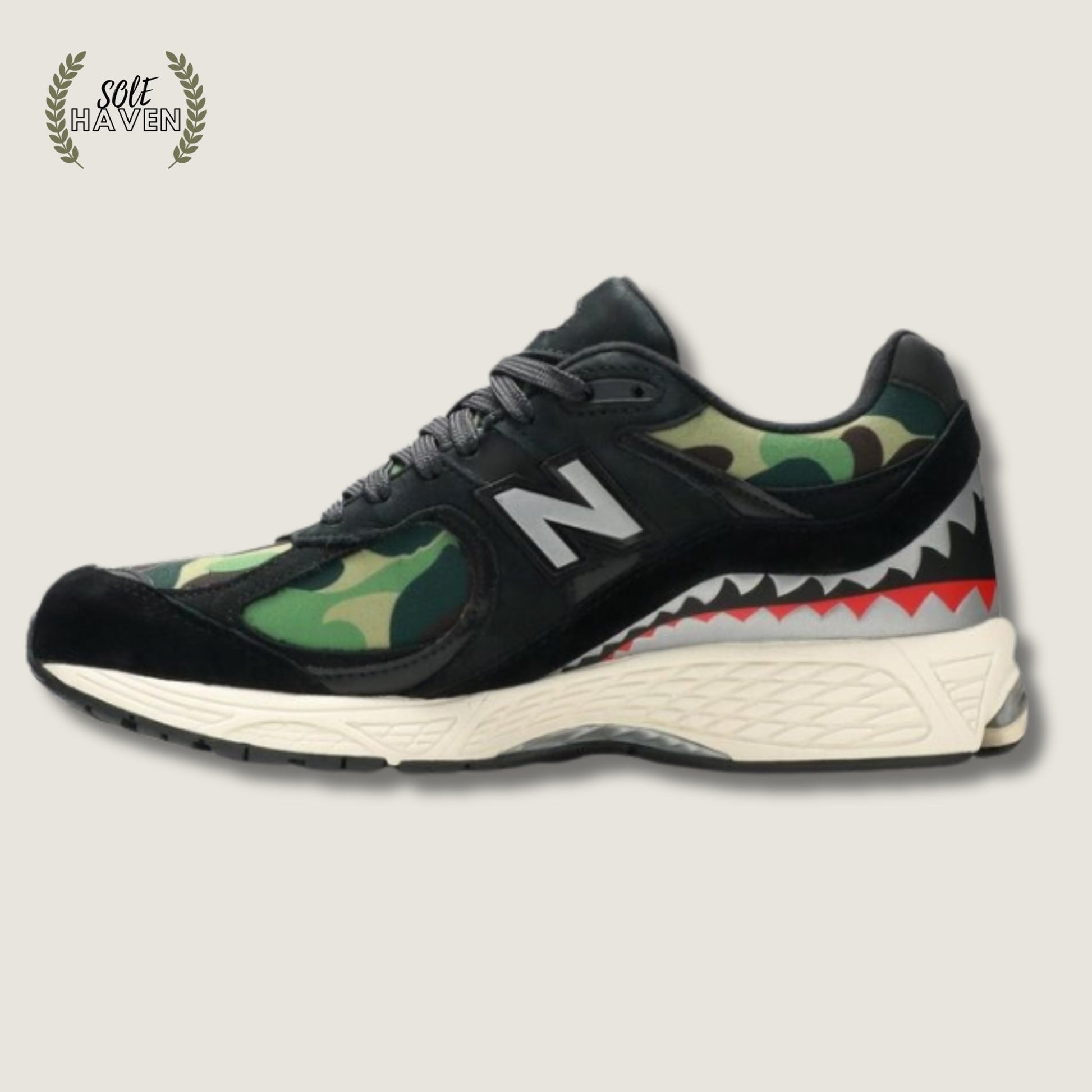 New Balance BAPE x 2002R 'Apes Together Strong - Black Camo' - Sole HavenShoesNew Balance