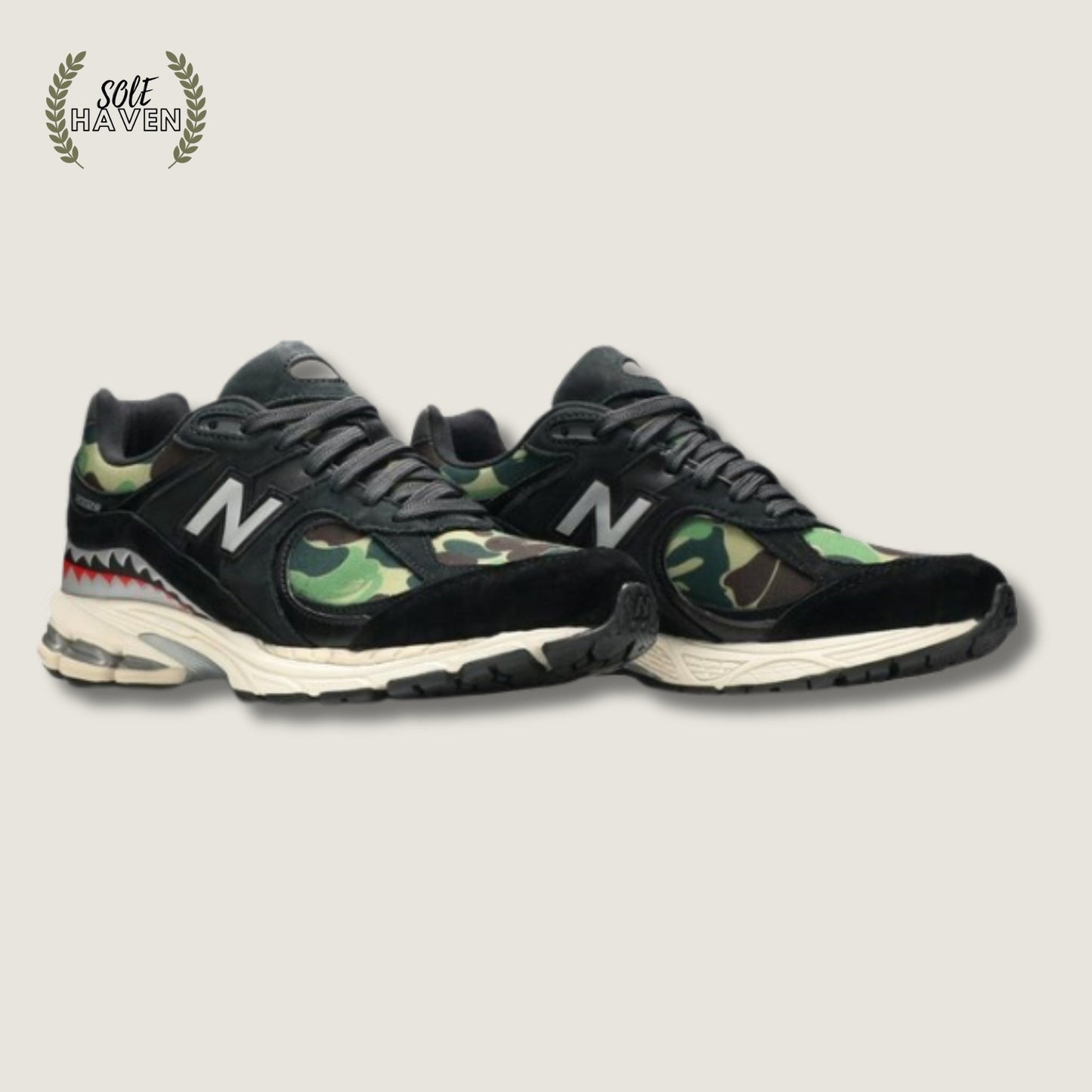 New Balance BAPE x 2002R 'Apes Together Strong - Black Camo' - Sole HavenShoesNew Balance