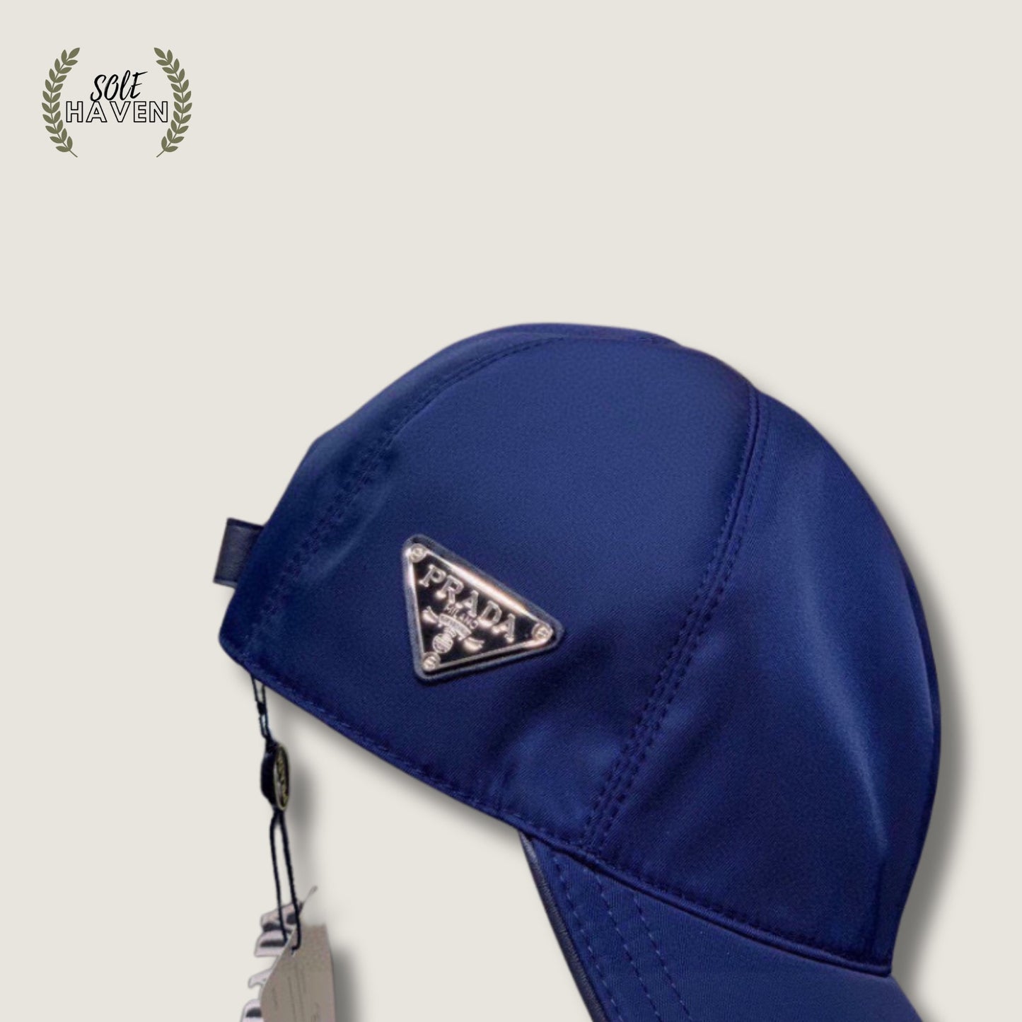 PRD Blue Nylon Baseball Hat - Sole HavenHatPrada