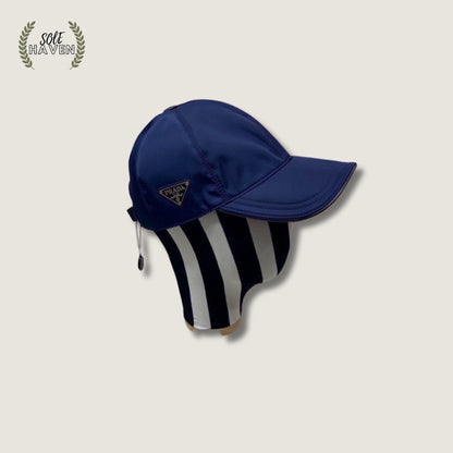 PRD Blue Nylon Baseball Hat - Sole HavenHatPrada