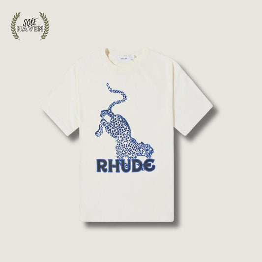 Rhude Beige Leopard Logo Shirt - Sole HavenShirtRhude