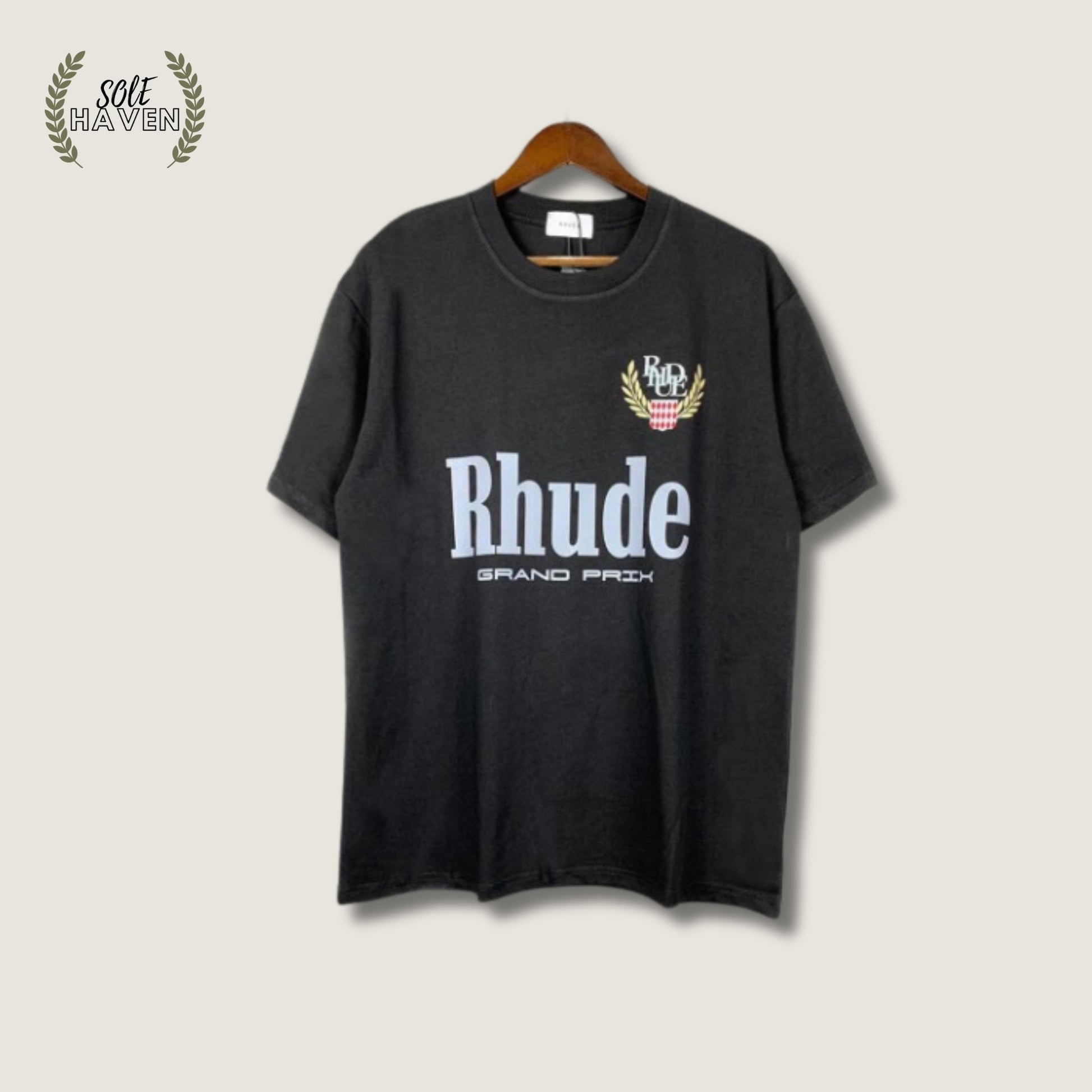 Rhude Black Grand Prix Logo Shirt - Sole HavenShirtRhude