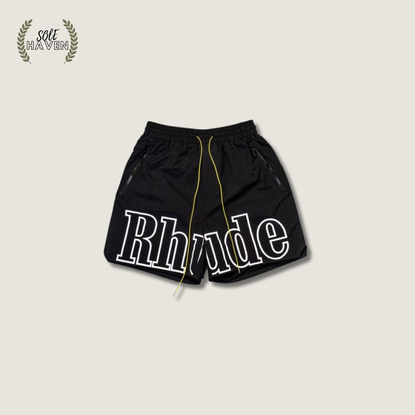 Rhude Black Logo Shorts - Sole HavenShortsRhude