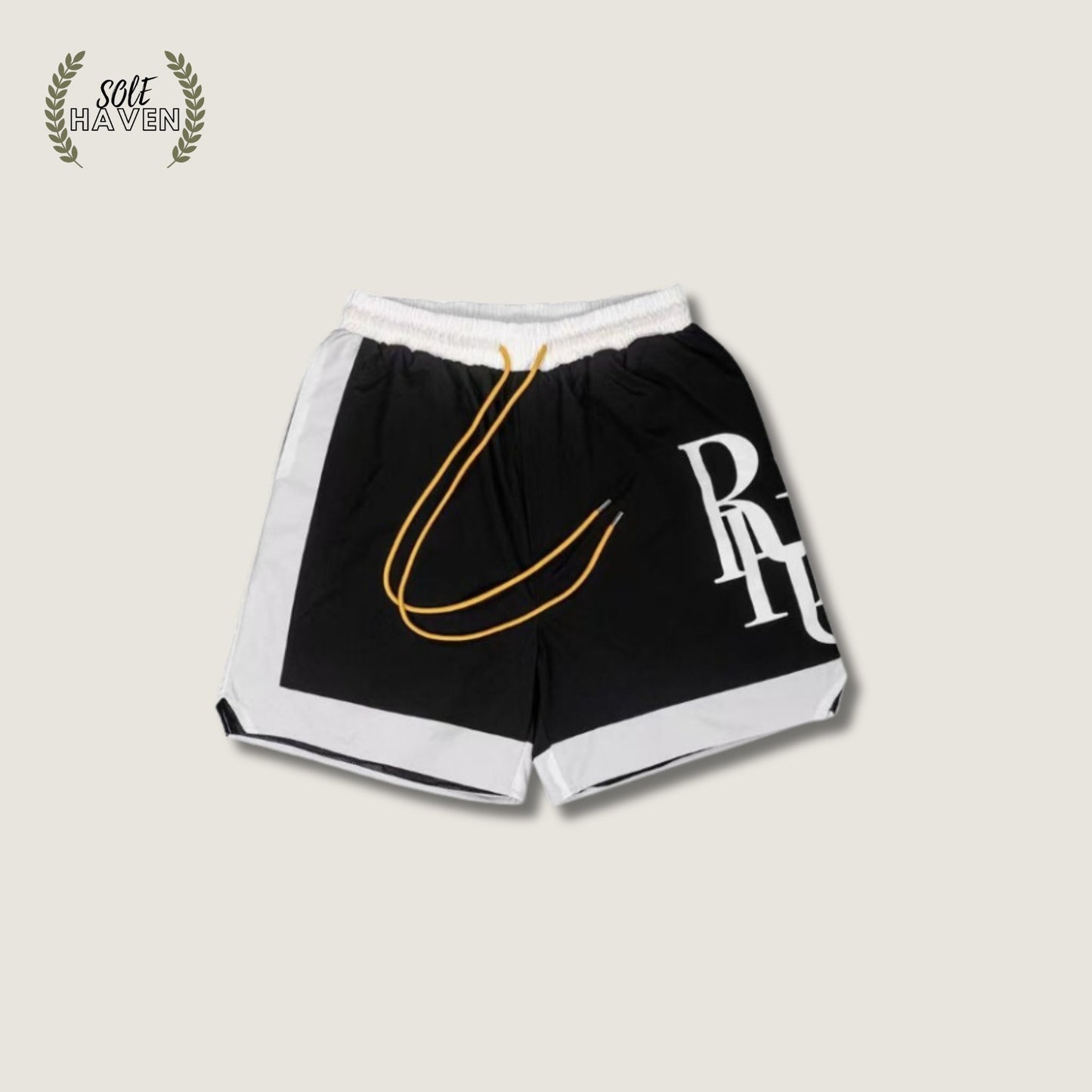 Rhude Black Side Logo Shorts - Sole HavenShortsRhude