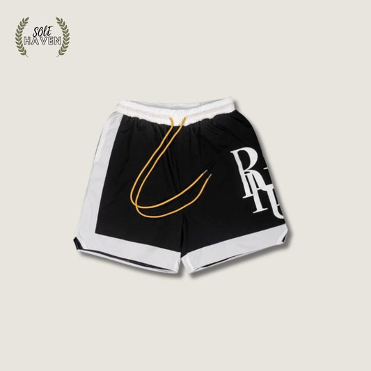 Rhude Black Side Logo Shorts - Sole HavenShortsRhude