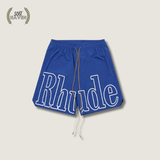 Rhude Blue Logo Shorts - Sole HavenShortsRhude