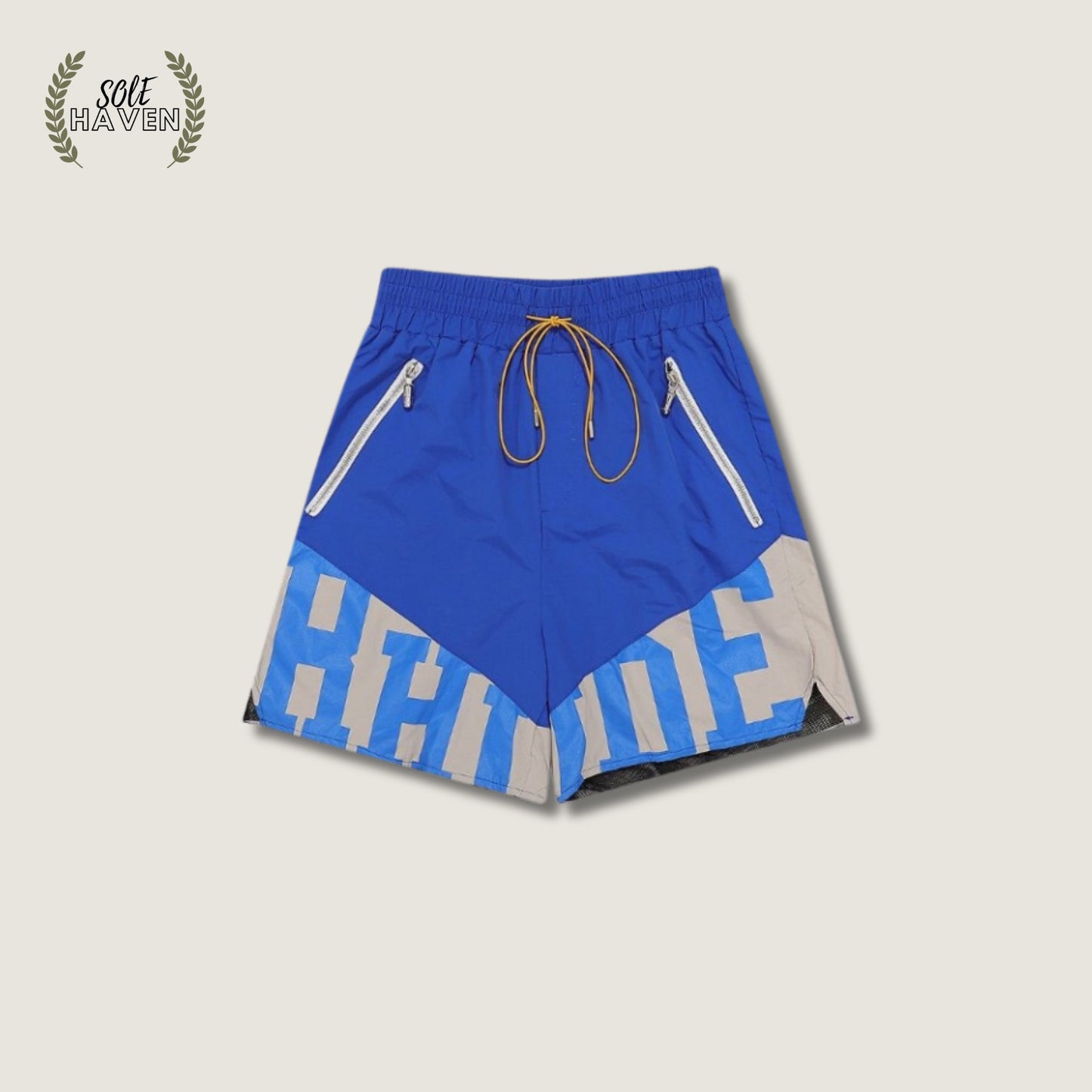 Rhude Blue Panel Logo Shorts - Sole HavenShortsRhude