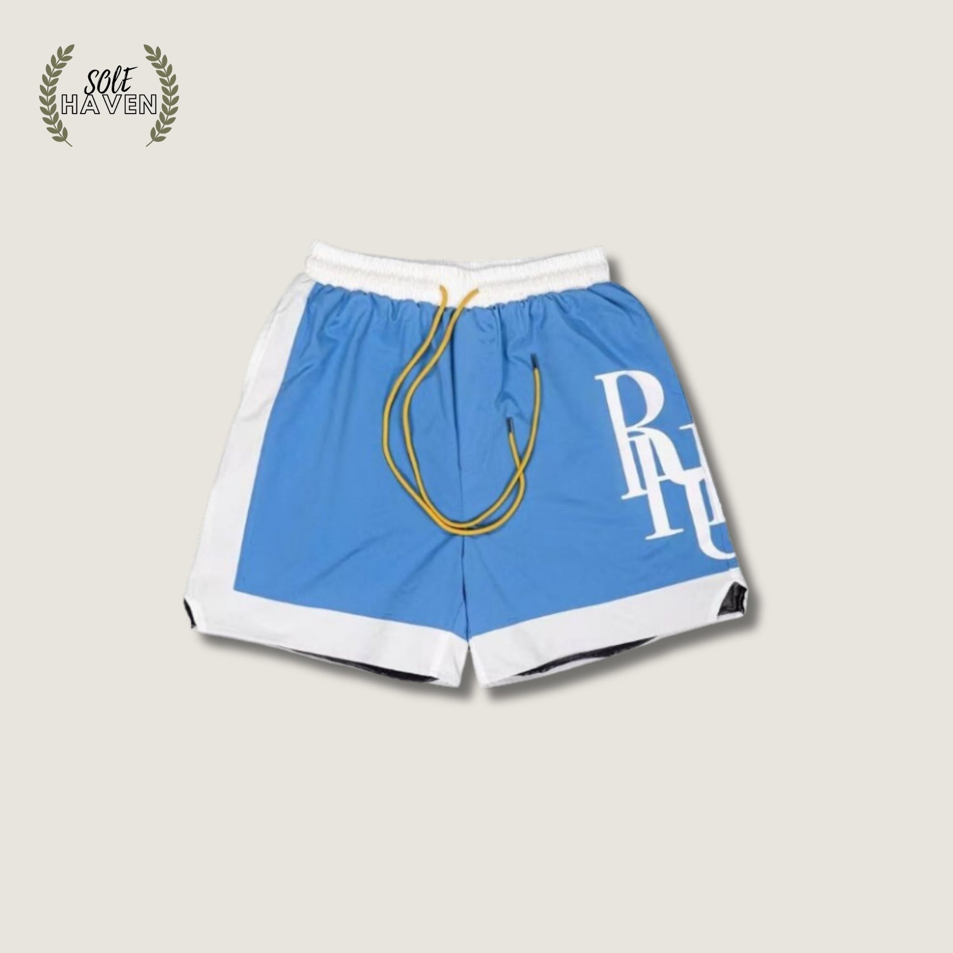 Rhude Blue Side Logo Shorts - Sole HavenShortsRhude