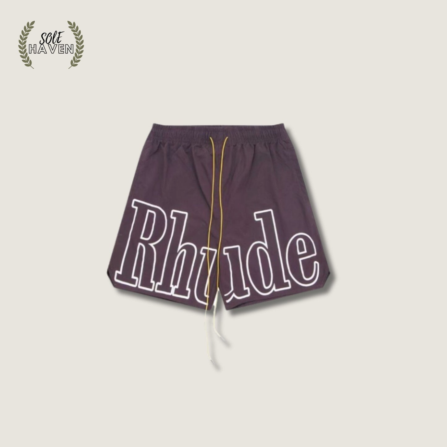 Rhude Brown Logo Shorts - Sole HavenShortsRhude