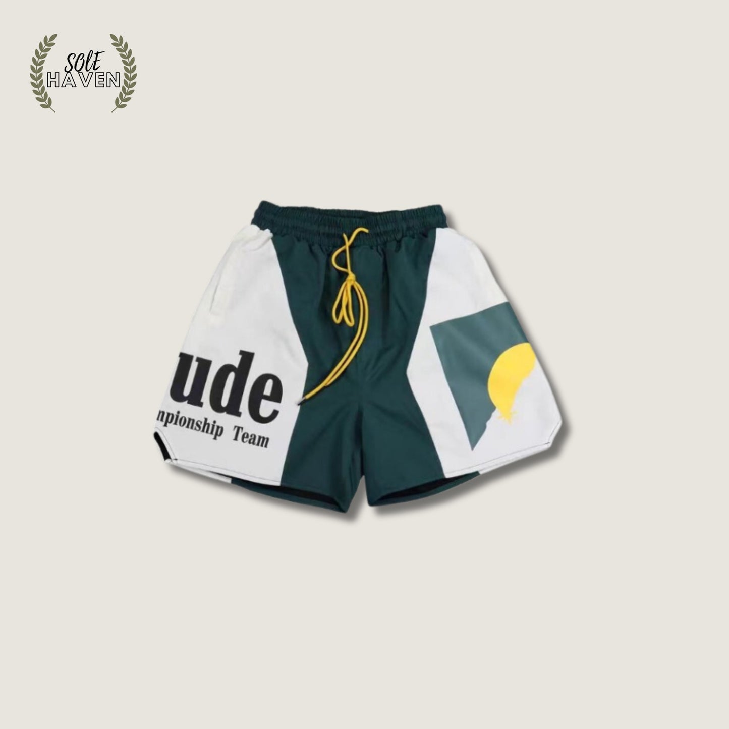 Rhude Green Championship Shorts - Sole HavenShortsRhude