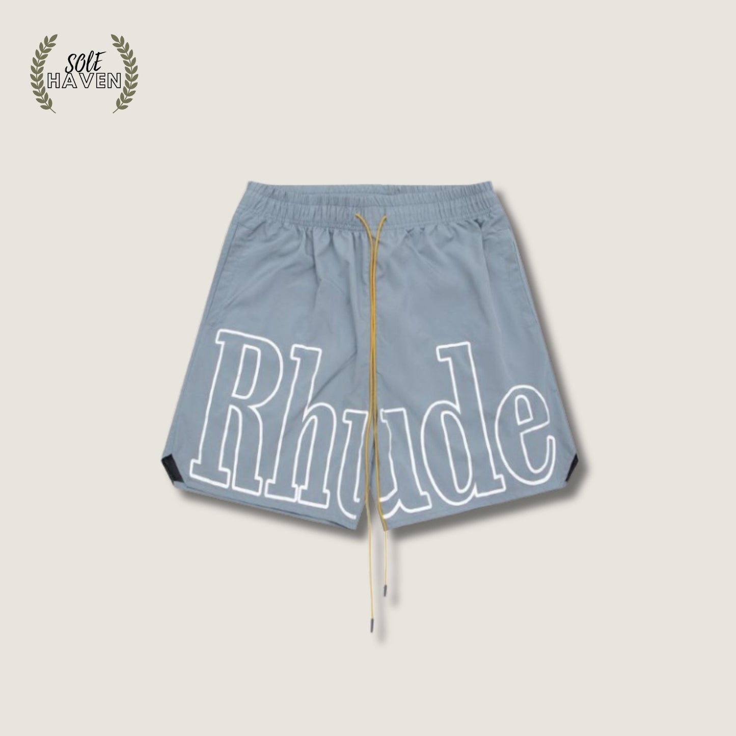 Rhude Grey Logo Shorts - Sole HavenShortsRhude