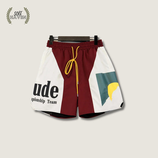 Rhude Red Championship Shorts - Sole HavenShortsRhude