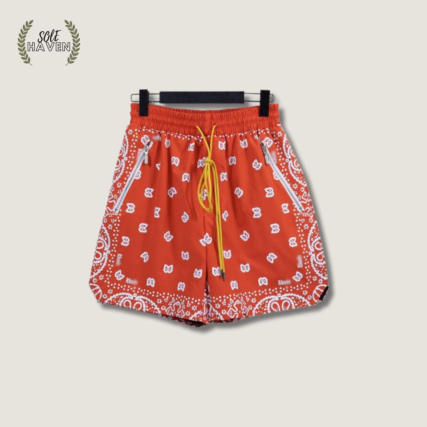Rhude Red Paisley Mini Logo Shorts - Sole HavenShortsRhude