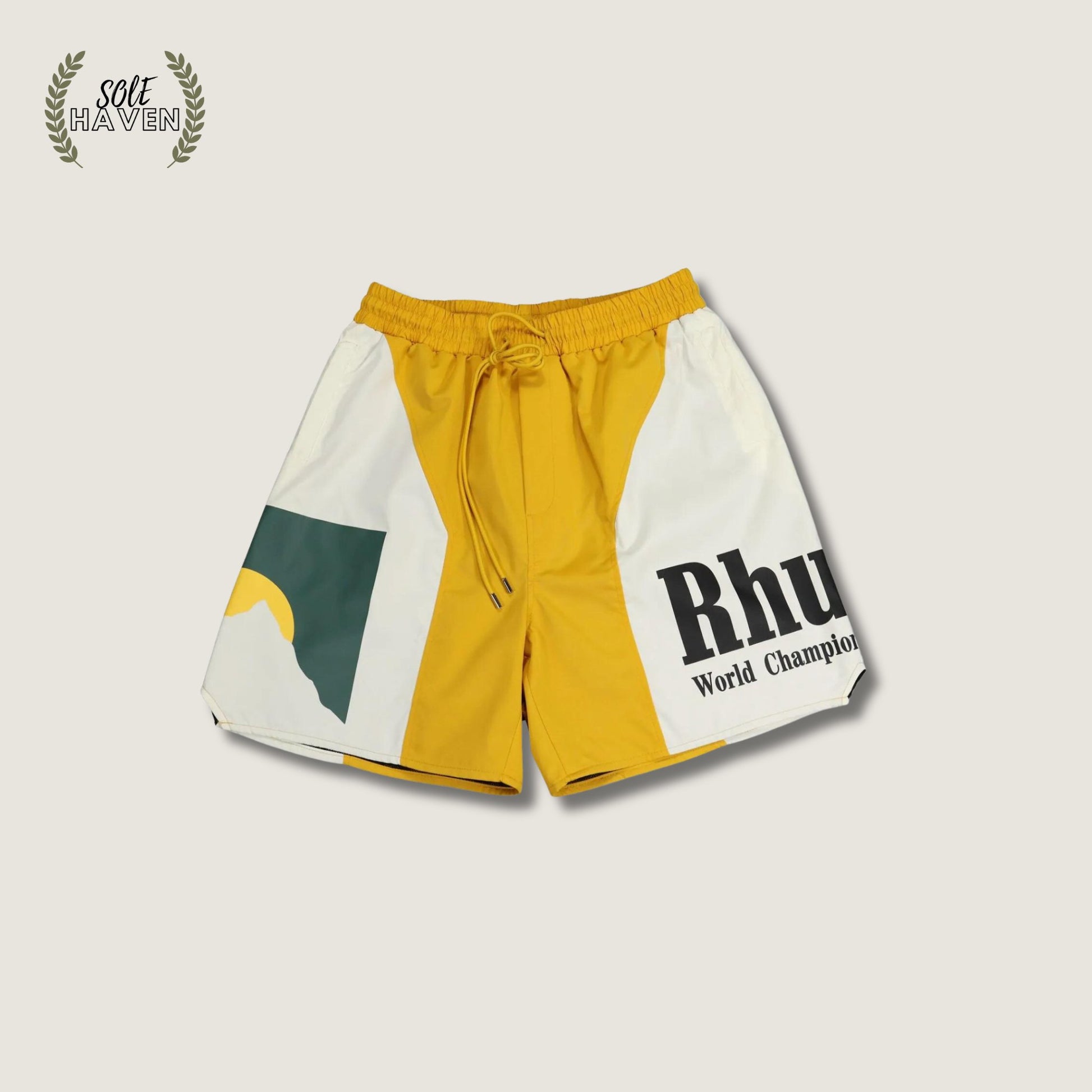 Rhude Yellow Championship Shorts - Sole HavenShortsRhude