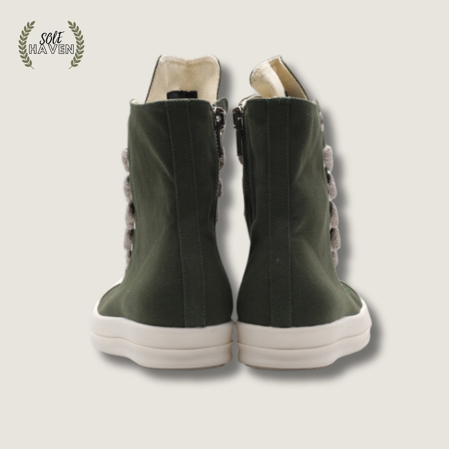 Rick Owens DRKSHDW Jumbo Lace High 'Green' - Sole HavenShoesRick Owens