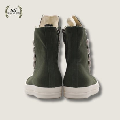 Rick Owens DRKSHDW Jumbo Lace High 'Green' - Sole HavenShoesRick Owens