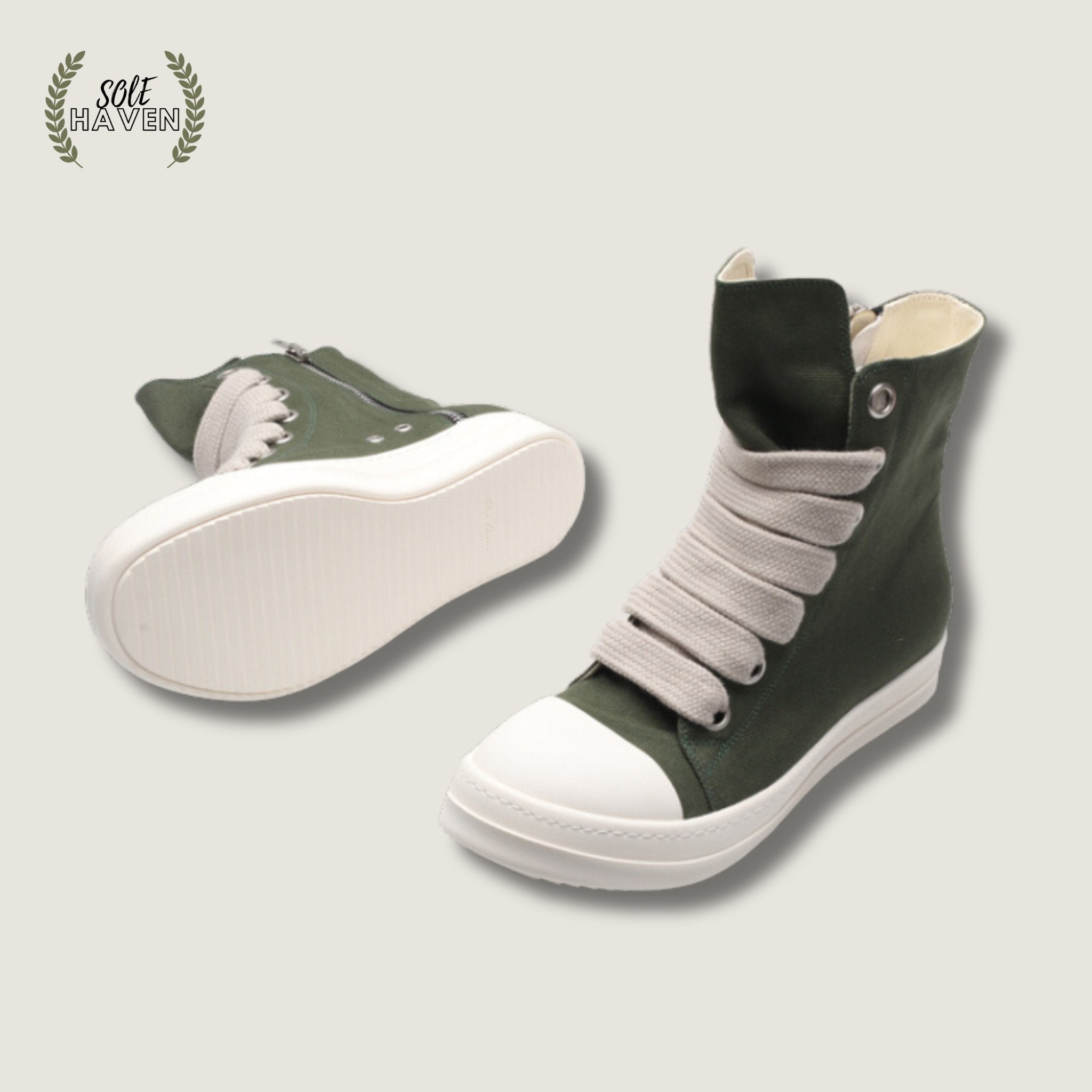 Rick Owens DRKSHDW Jumbo Lace High 'Green' – Sole Haven