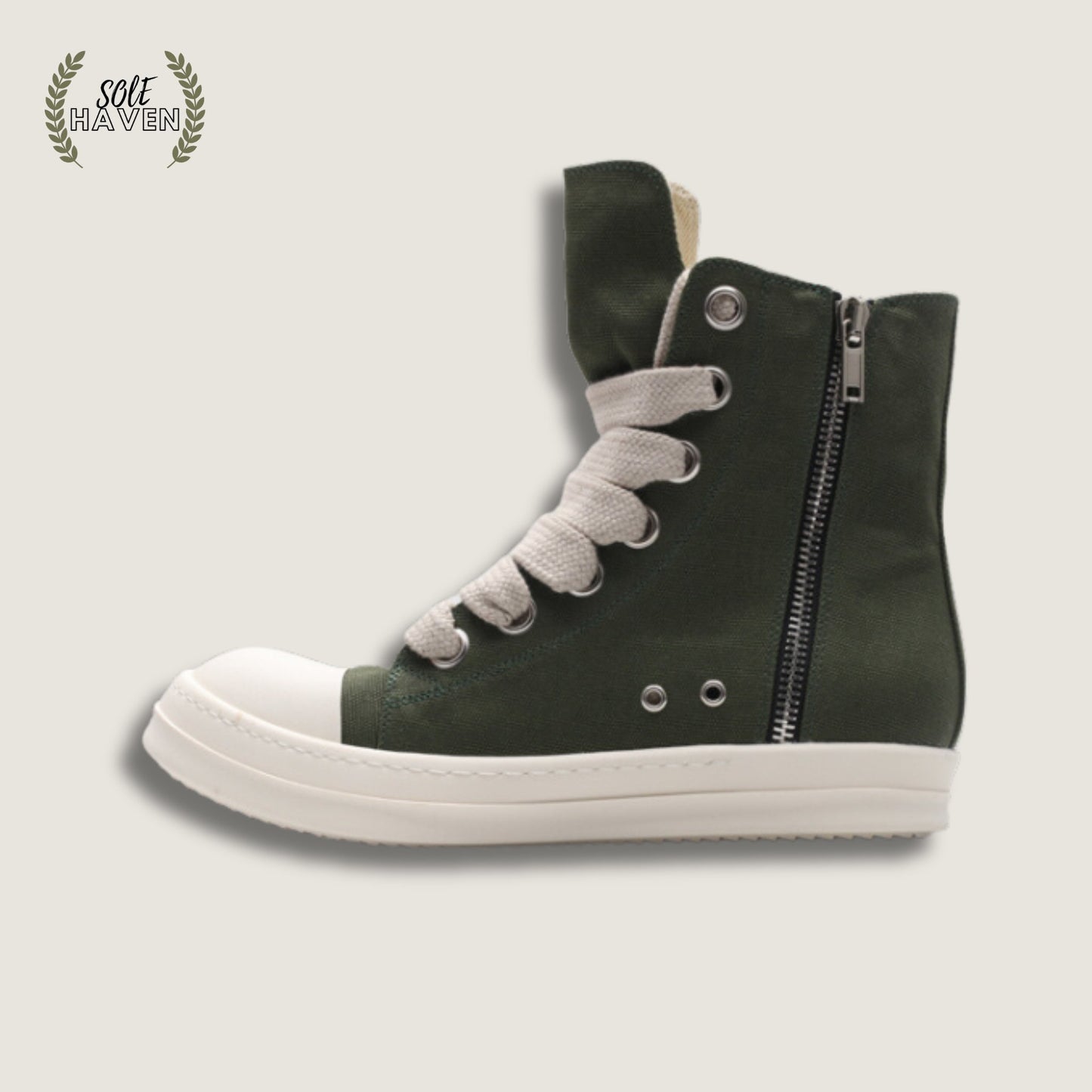 Rick Owens DRKSHDW Jumbo Lace High 'Green' - Sole HavenShoesRick Owens