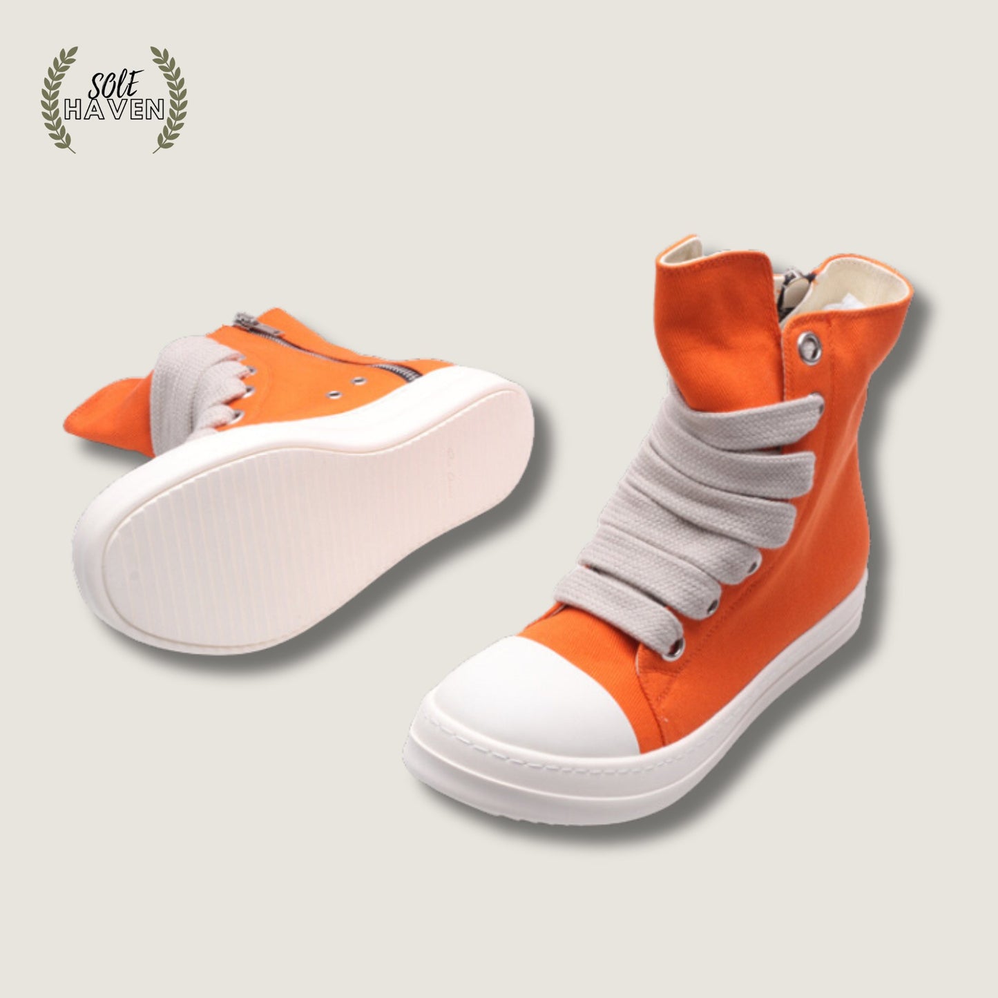 Rick Owens DRKSHDW Jumbo Lace High 'Orange' - Sole HavenShoesRick Owens