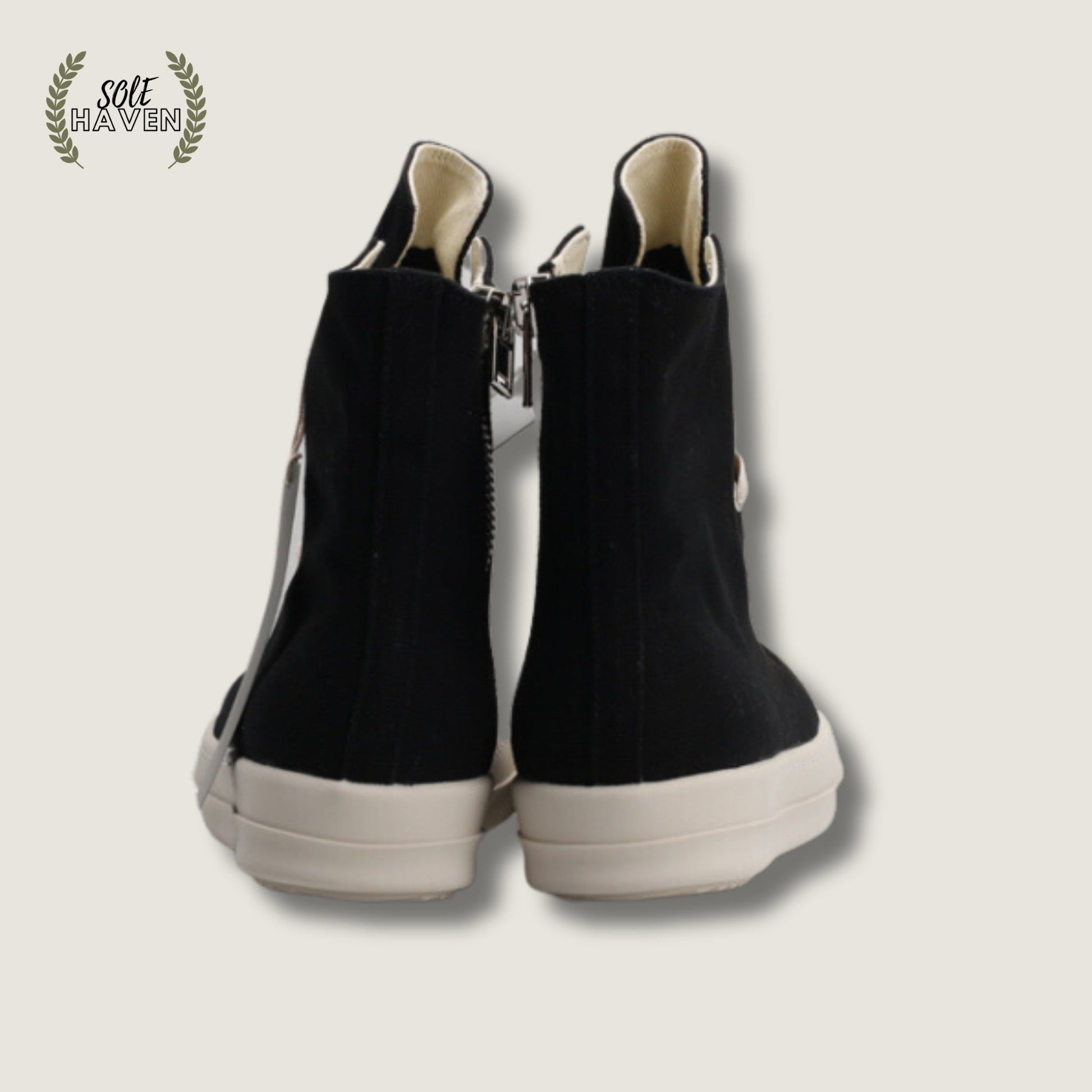 Rick Owens DRKSHDW Strobe Cotton Denim Penta High 'Black Milk' - Sole HavenShoesRick Owens