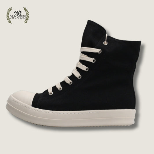 Rick Owens DRKSHDW Strobe Cotton Denim Penta High 'Black Milk' - Sole HavenShoesRick Owens