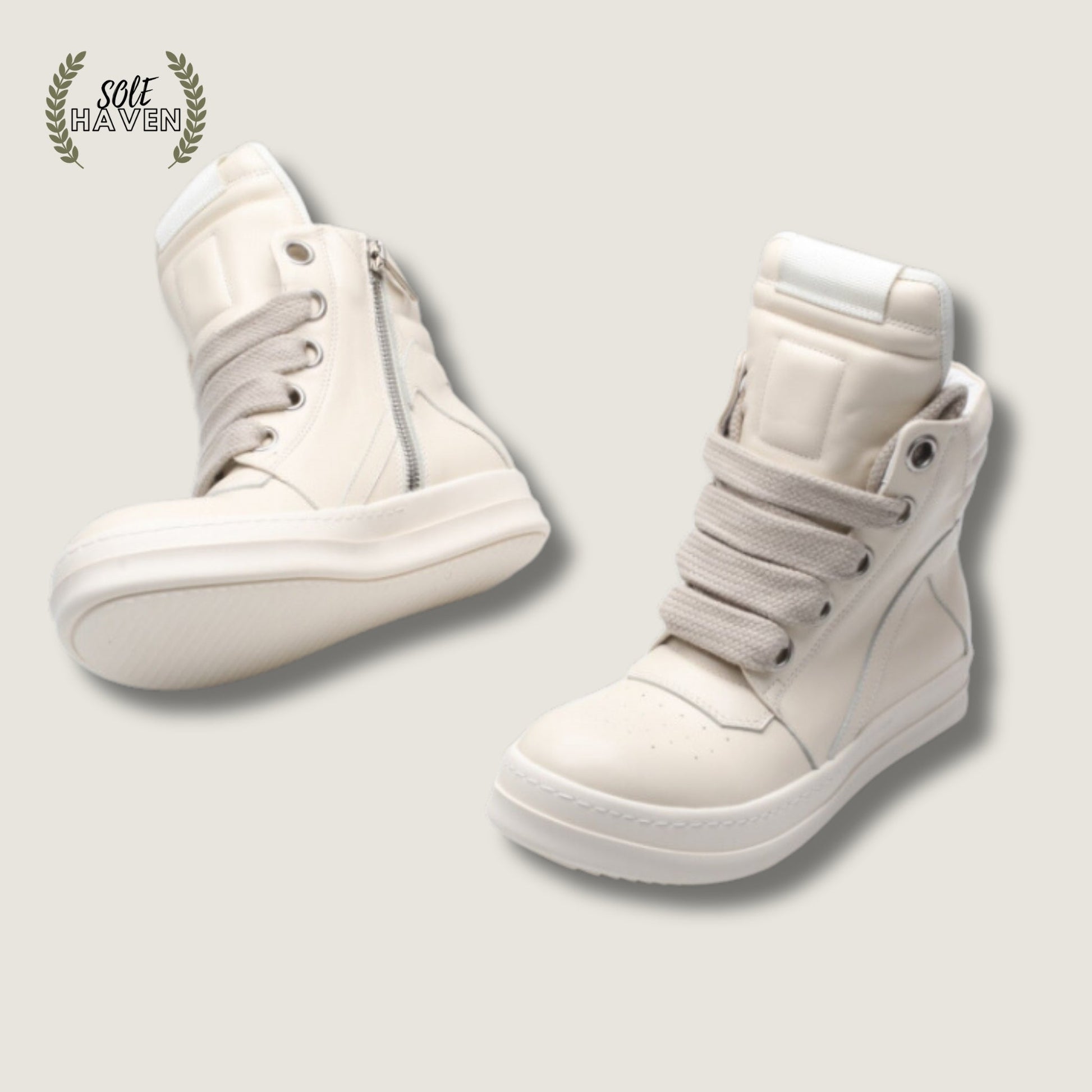 Rick Owens EDFU Geobasket 'Cream' - Sole HavenShoesRick Owens