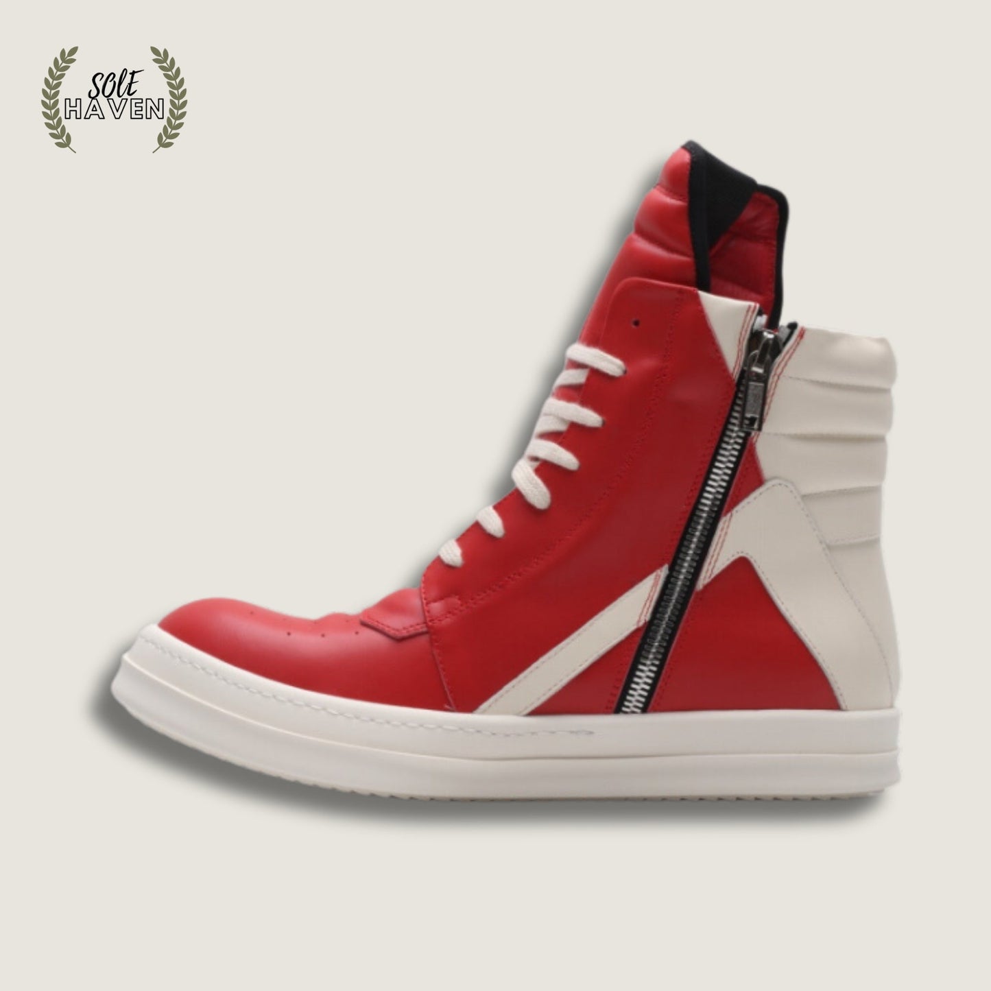 Rick Owens EDFU Geobasket 'Red' - Sole HavenShoesRick Owens