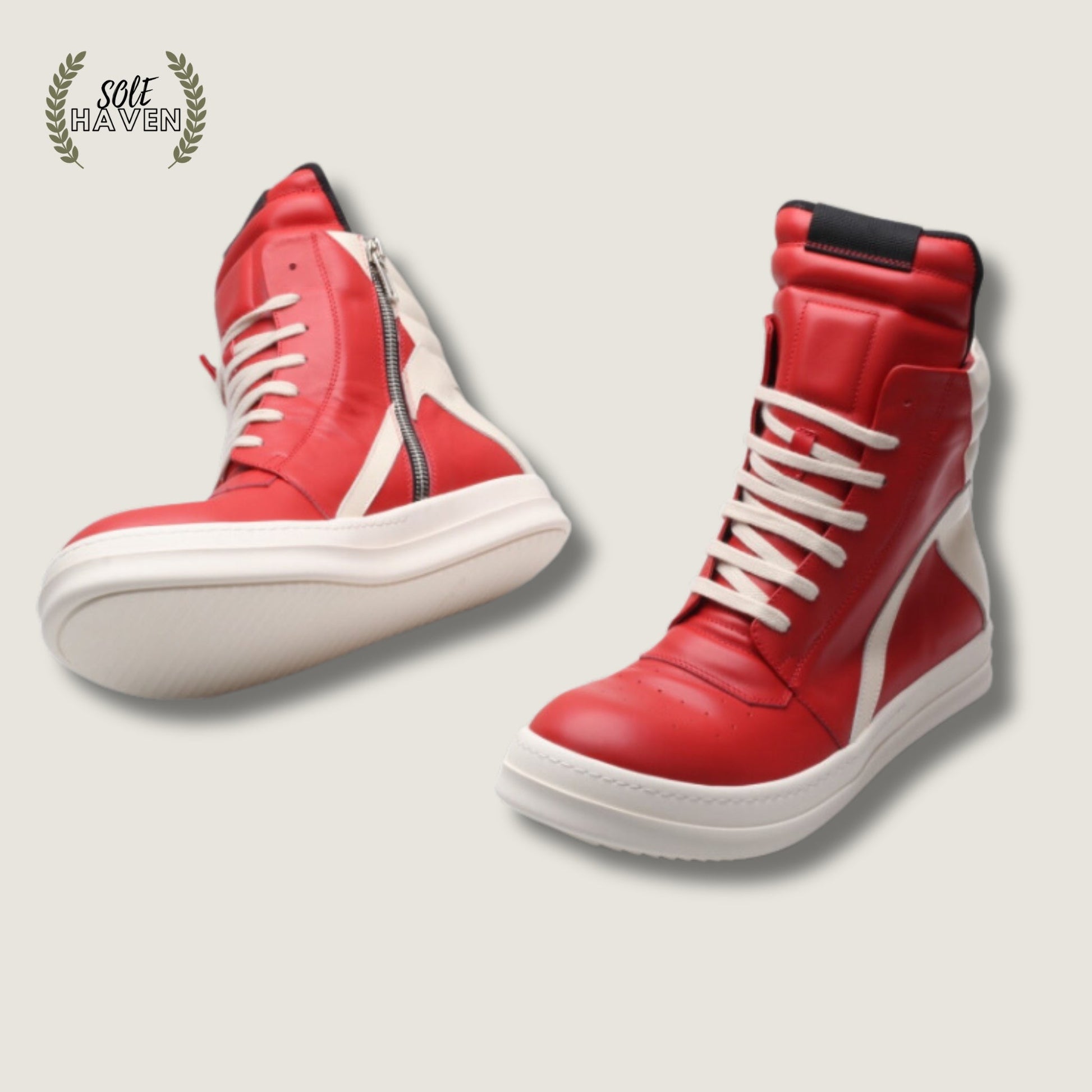 Rick Owens EDFU Geobasket 'Red' - Sole HavenShoesRick Owens