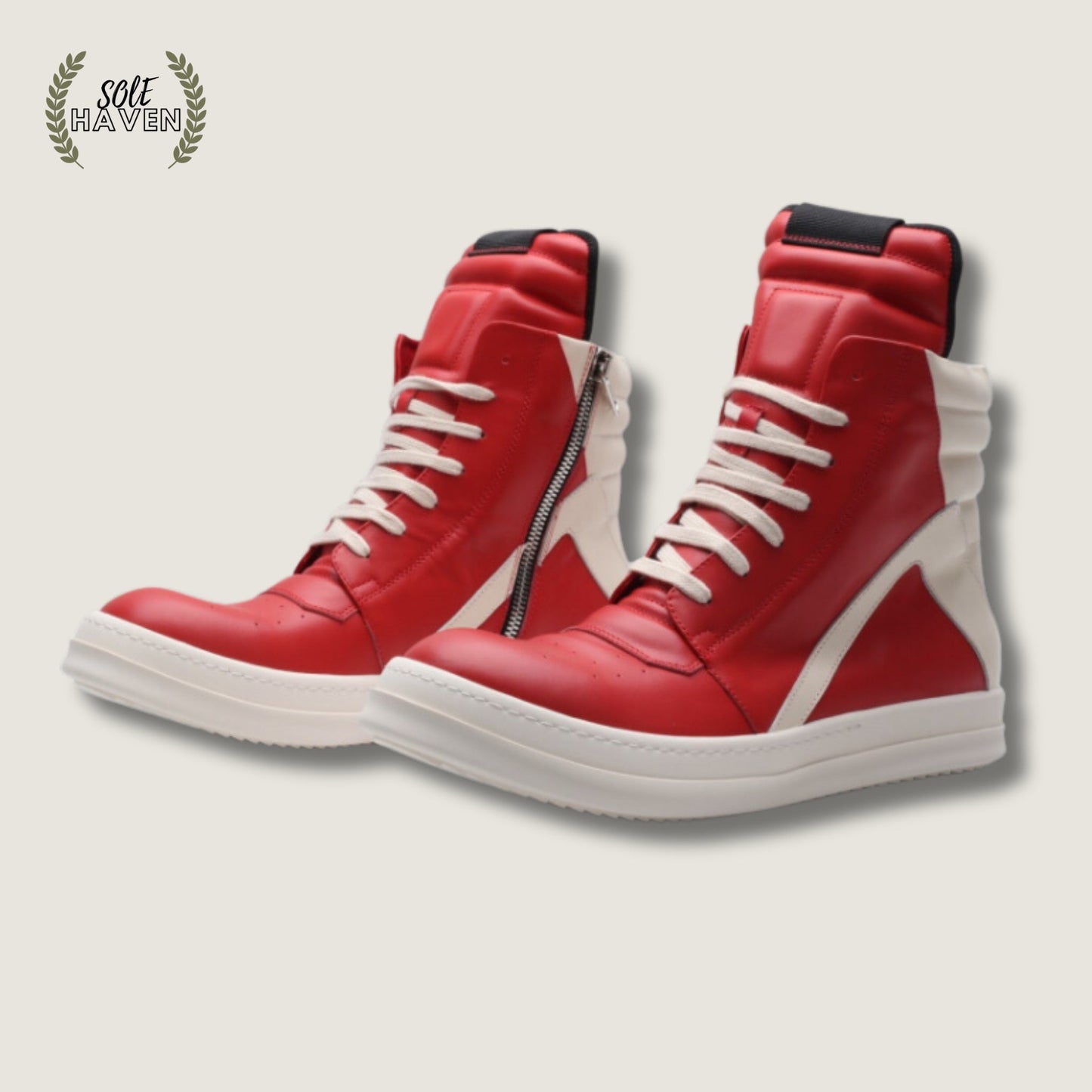 Rick Owens EDFU Geobasket 'Red' - Sole HavenShoesRick Owens