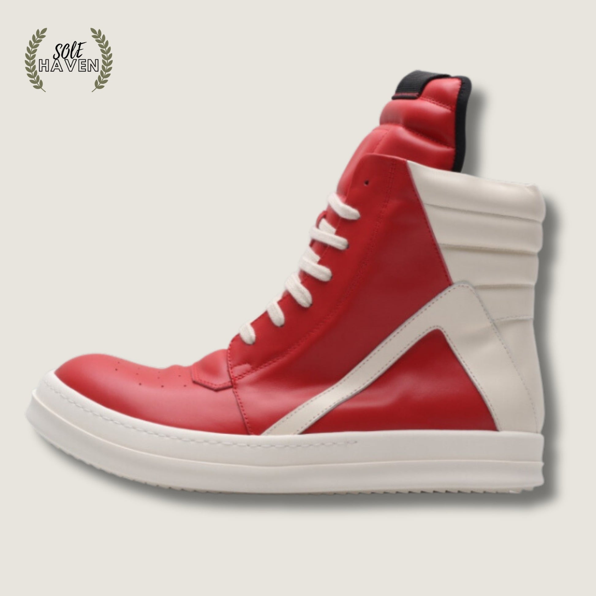 Rick Owens EDFU Geobasket 'Red' - Sole HavenShoesRick Owens