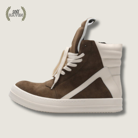 Rick Owens EDFU Geobasket Suede 'Brown' - Sole HavenShoesRick Owens