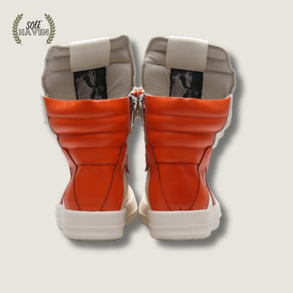 Rick Owens EDFU Geobasket 'White Orange' - Sole HavenShoesRick Owens