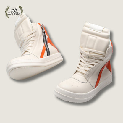 Rick Owens EDFU Geobasket 'White Orange' - Sole HavenShoesRick Owens