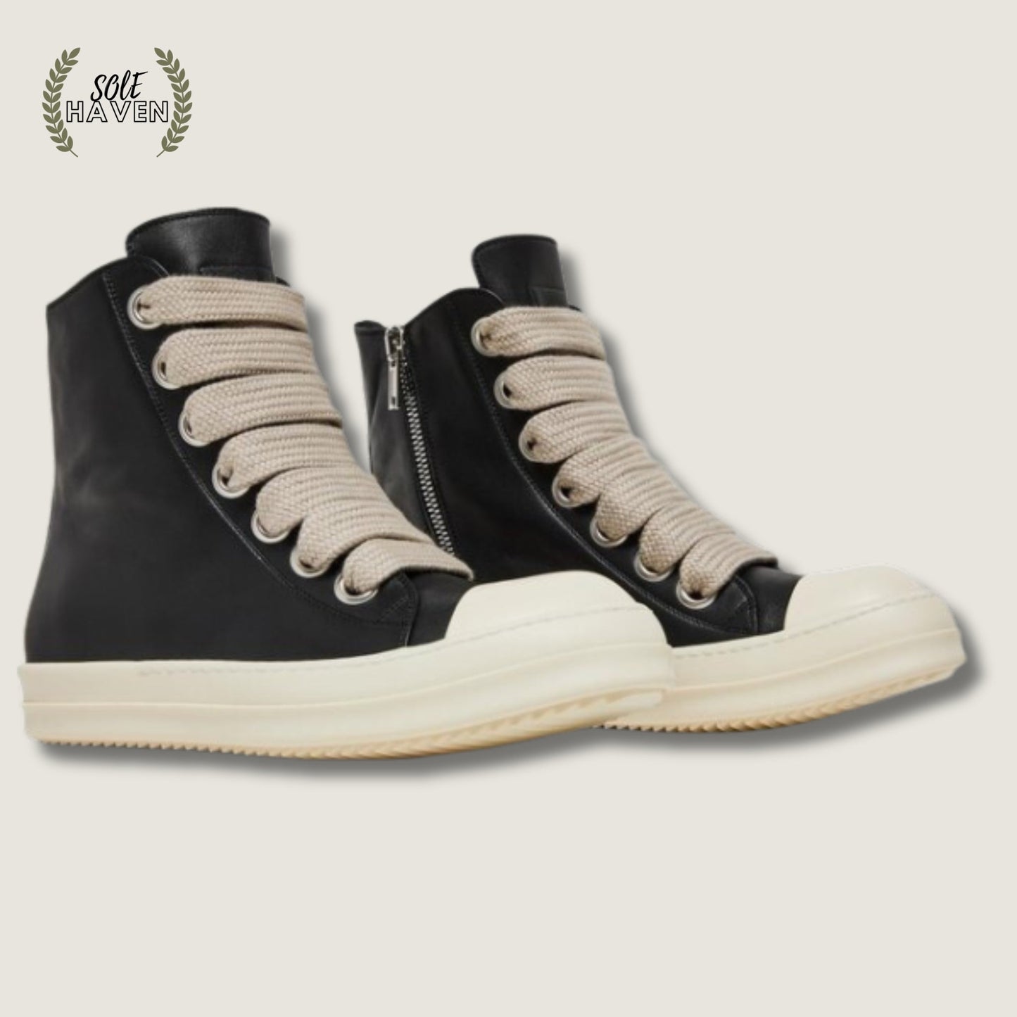 Rick Owens Fogachine Ramones High 'Black Milk' - Sole HavenShoesRick Owens