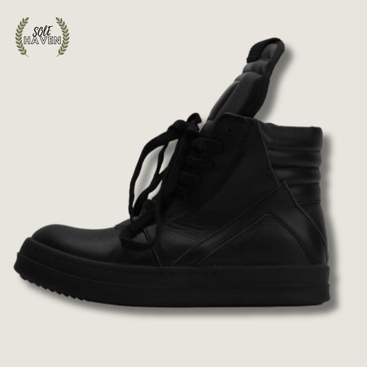 Rick Owens Leather High 'Black' J5Y2A - Sole HavenShoesRick Owens