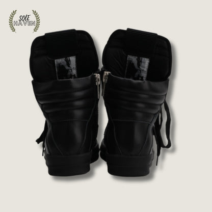 Rick Owens Leather High 'Black' J5Y2A - Sole HavenShoesRick Owens
