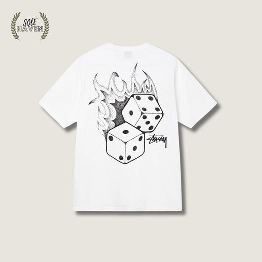 Stussy Fire Dice Tee 'White' - Sole HavenShirtStussy