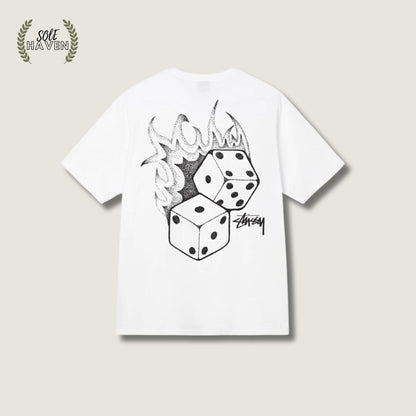 Stussy Fire Dice Tee 'White' - Sole HavenShirtStussy