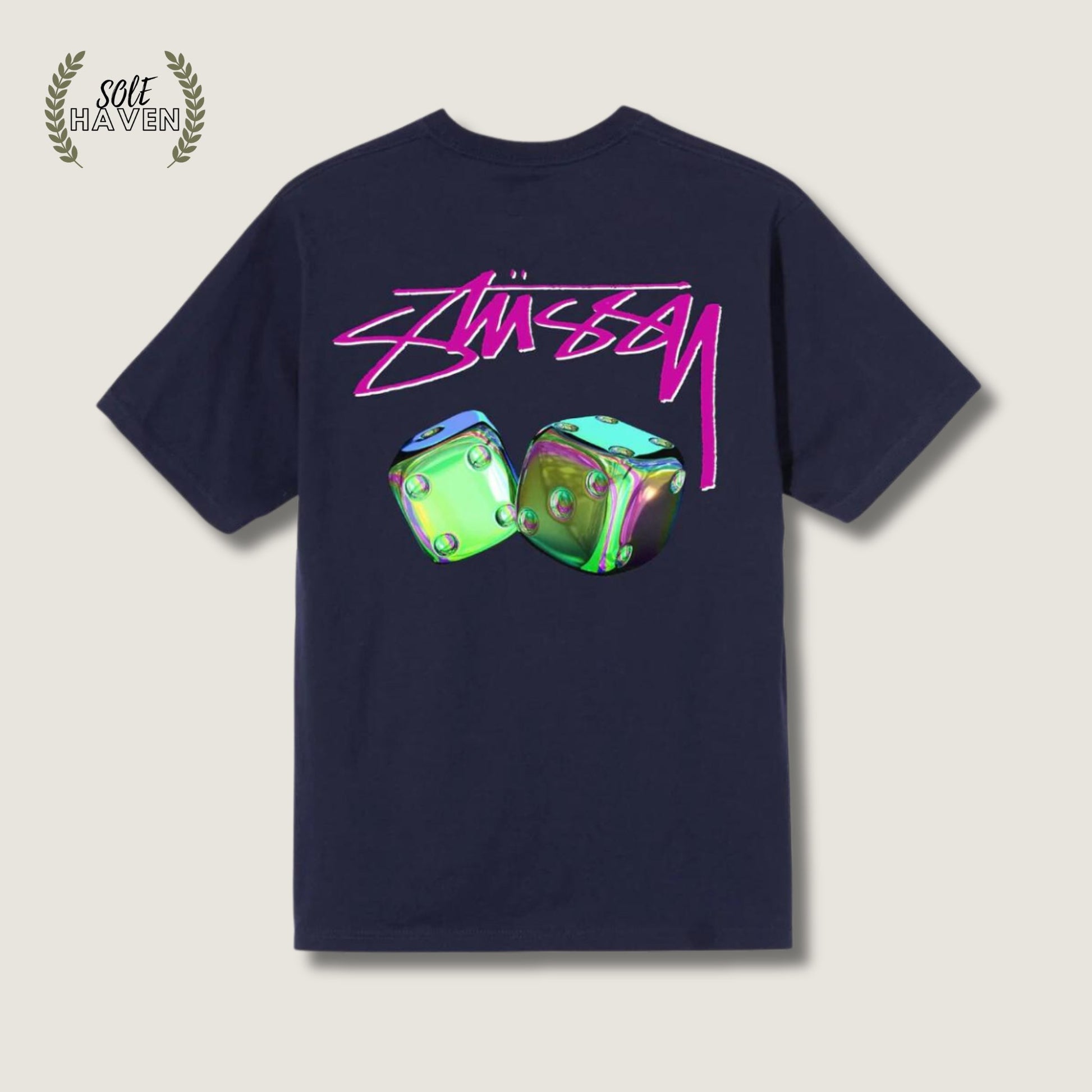 Stussy Iridescent Die Tee 'Black & Purple' - Sole HavenShirtStussy